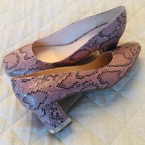 🆕 Bandolino Women's Claire Pumps, Blush Snakeskin, 11M 💗🐍
